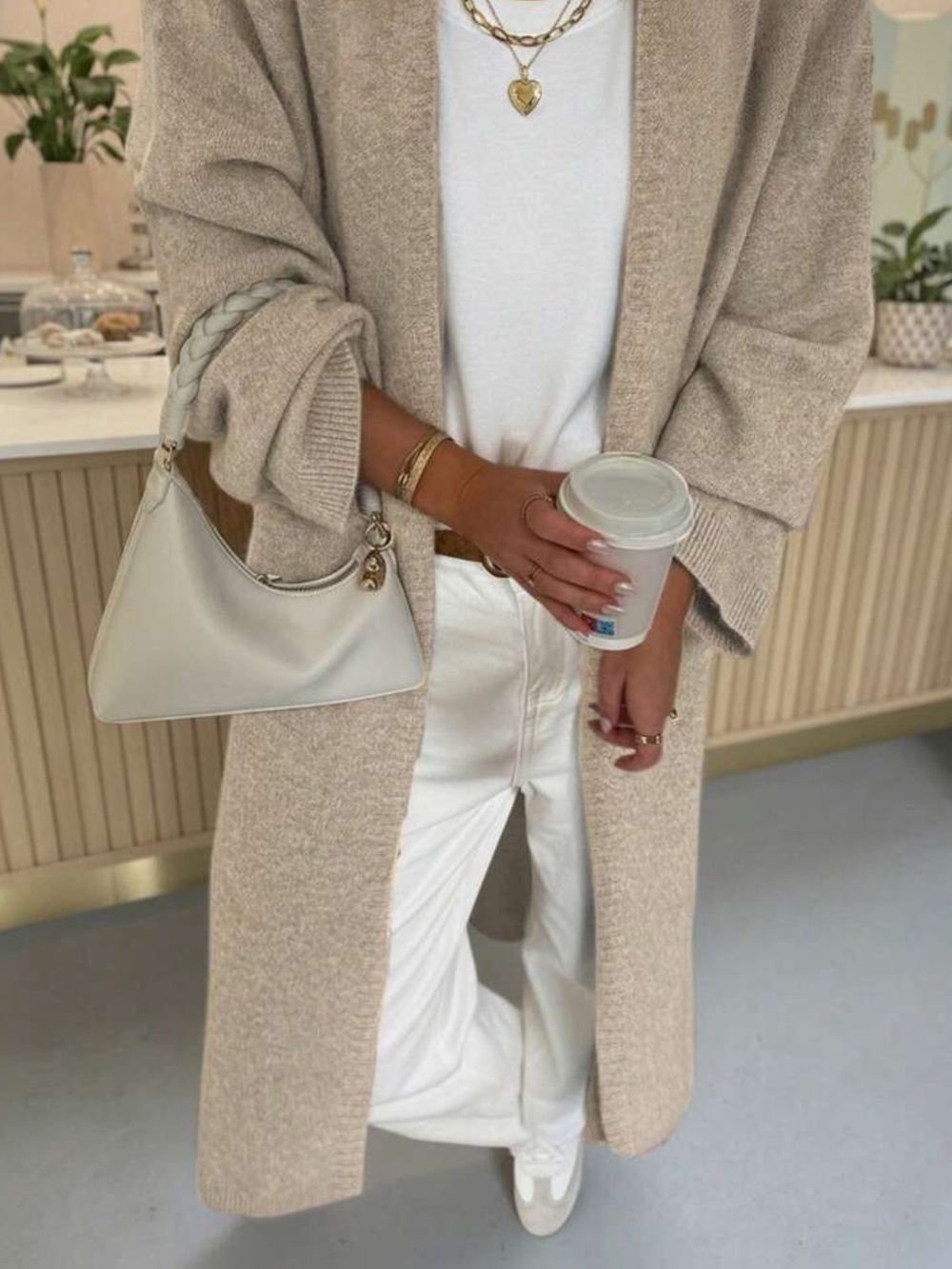 Cozy Long Open-Front Cardigan Sweater